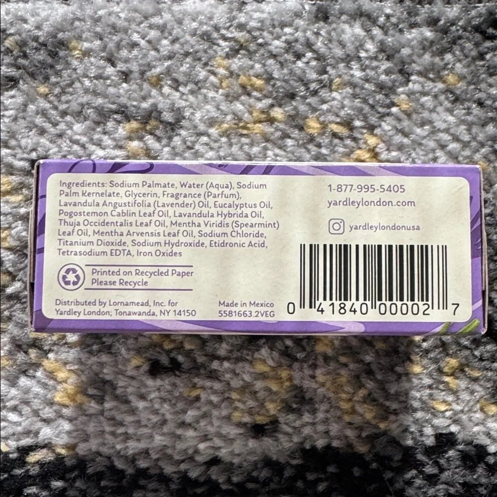 Yardley English Lavender Luxury Bath Bar Set NEW 🏷️